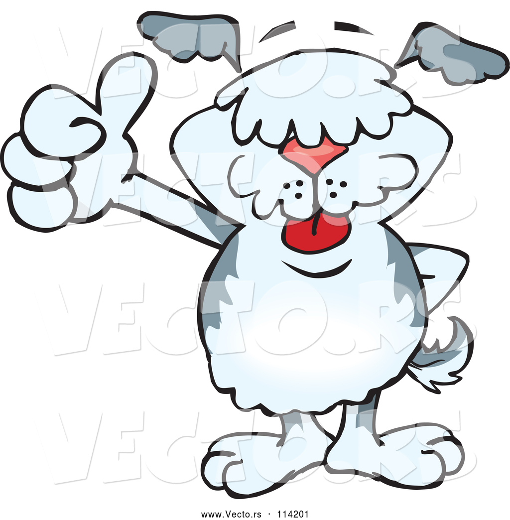 Vector Of Happy Cartoon Old English Sheepdog Giving A Thumb Up 1024x1044 Vector Of Happy Cartoon Old English Sheepdog Giving A Thumb Up