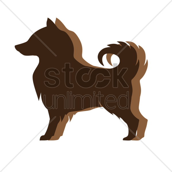 Icelandic Sheepdog Vector Image 600x600 Icelandic Sheepdog Vector Image