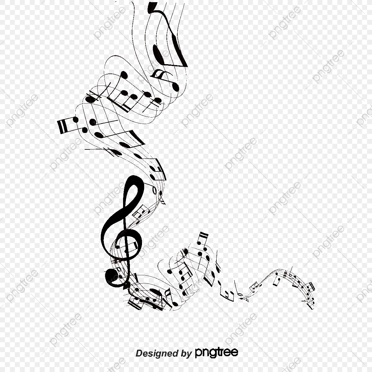 1200x1200 Vector Painted Sheet Music And Music Symbol, Vector, Hand Painted