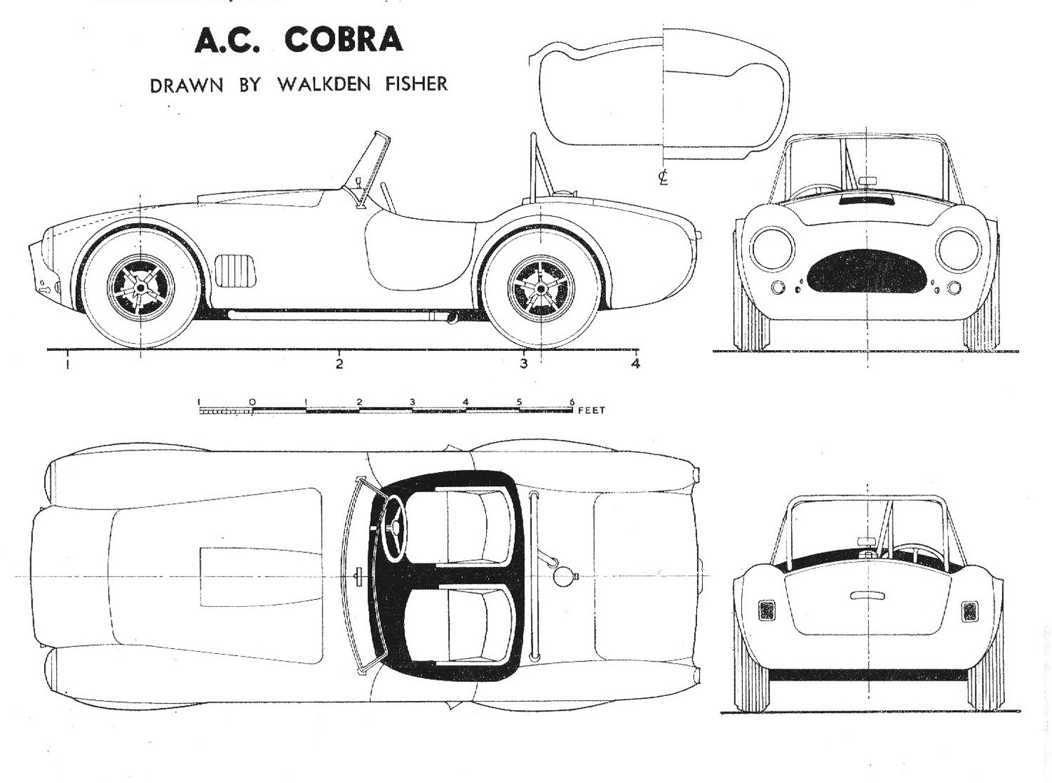 Ac Cobra Roadster Blueprint 1500x1116 Ac Cobra Roadster Blueprint