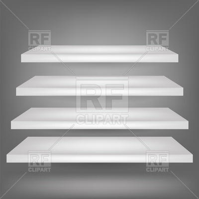 400x400 Empty Shelves Vector Image Of Objects