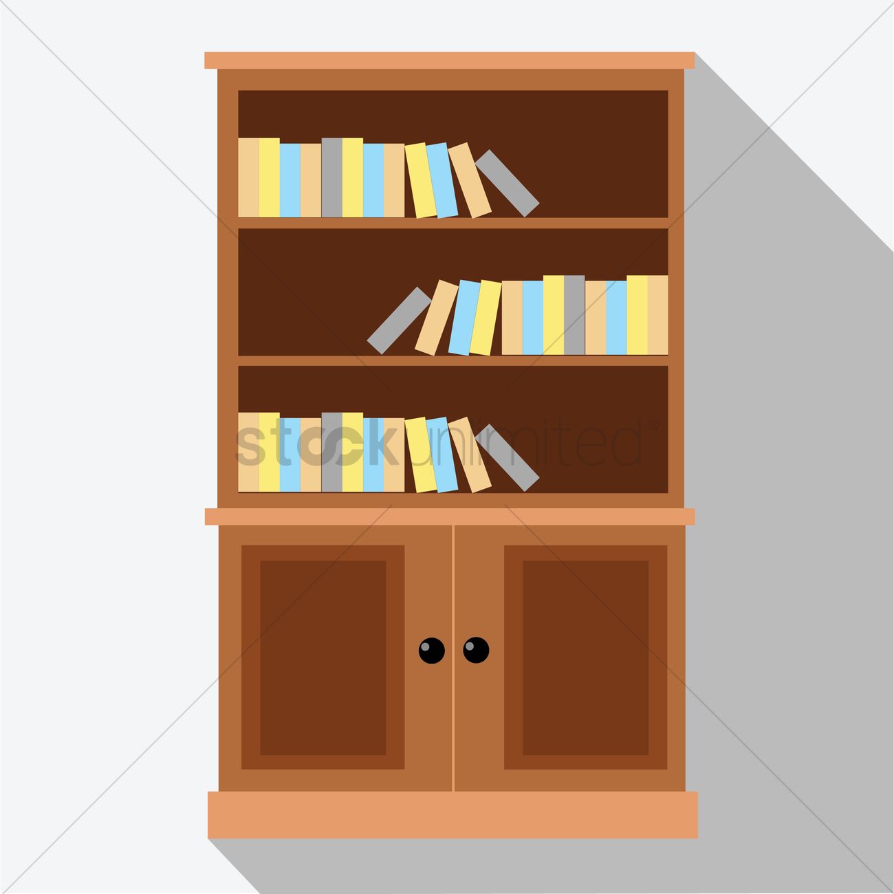 1300x1300 Books Shelf Vector Image