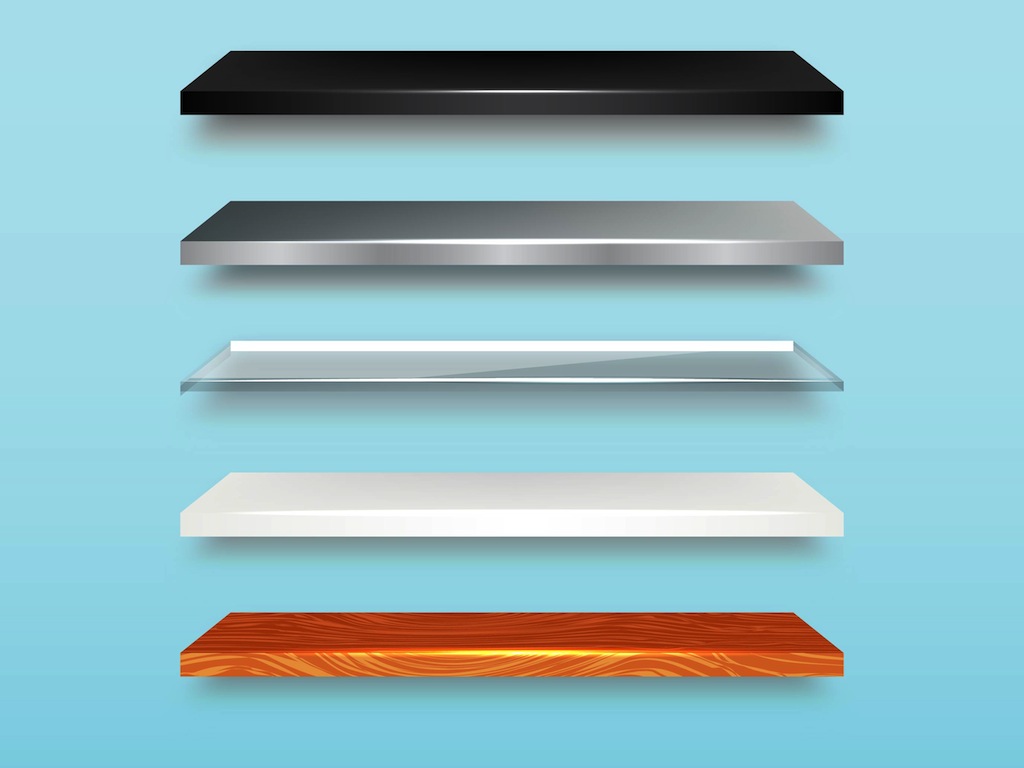 1024x768 Shelf Vectors Vector Art Graphics