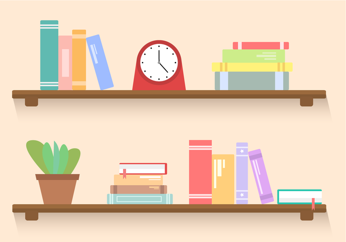700x490 Bookshelf Vector
