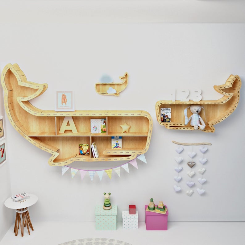 794x794 Whale Shelf Vector Model Laser Cut Vector Model Whale Shelf Etsy