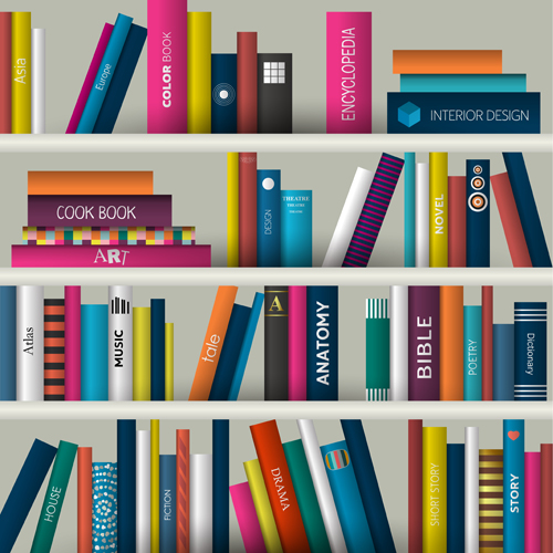 500x500 Creative Book Shelf Vector Design Free Download