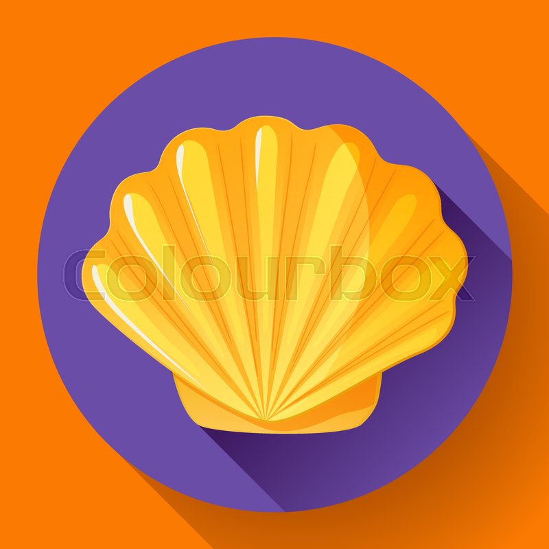 800x800 Gold Sea Shell Icon Vector Shell Logo Stock Vector Colourbox