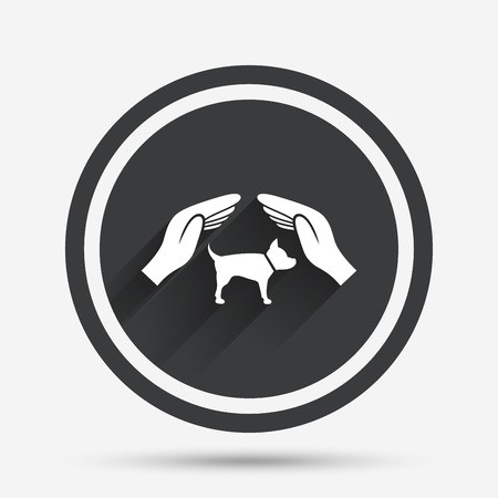 450x450 Protection Of Animals Pets Sign Icon Hands Protect Dog Symbol