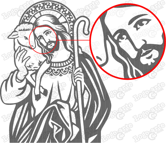 571x491 The Good Shepherd Vector For Cutting Plotter And Engraving