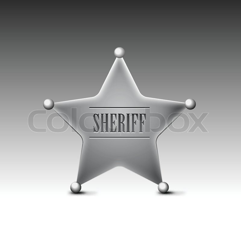 800x800 Sheriff's Badge On A White Background Stock Vector Colourbox
