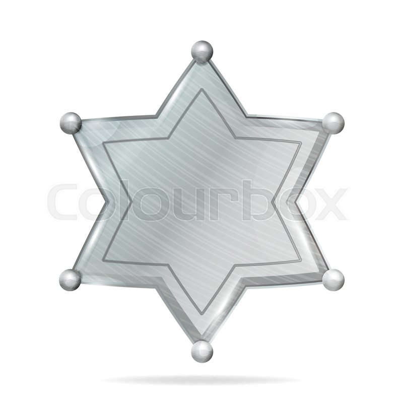 800x800 Sheriff Badge Star Vector Realistic Stock Vector Colourbox