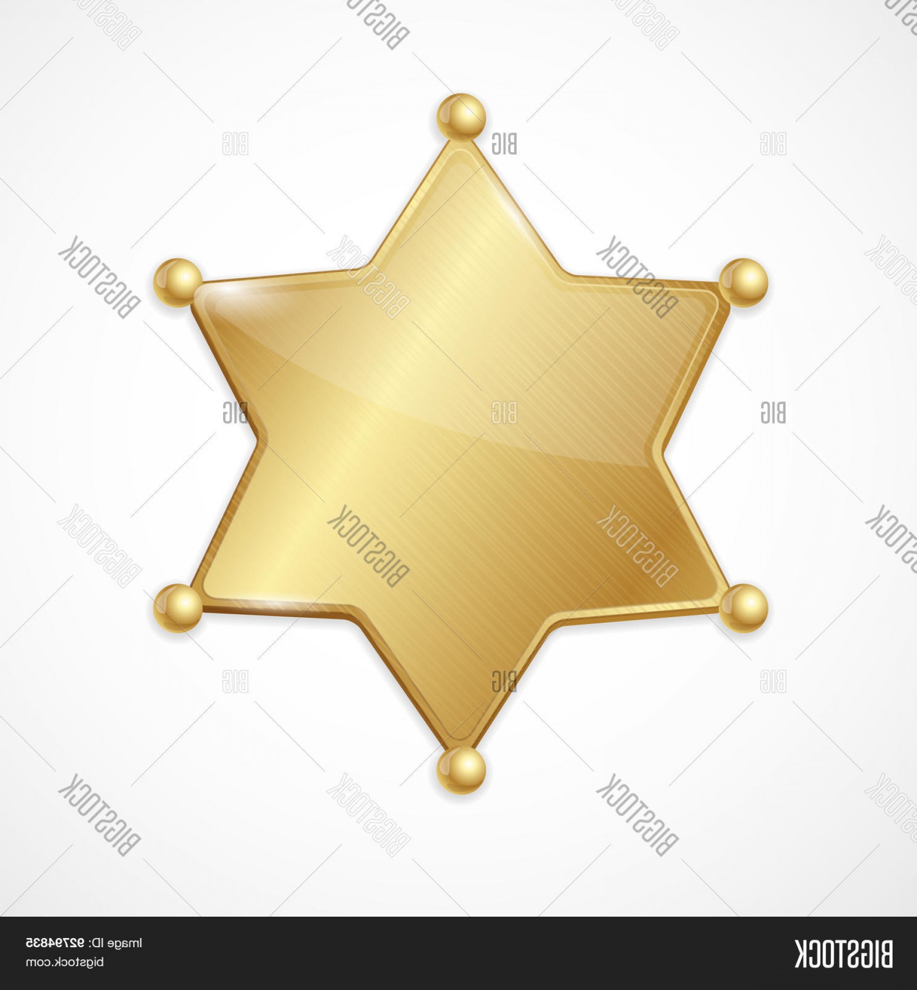 1800x1944 Stock Vector Vector Golden Sheriff Badge Star Blank Studiogrfx