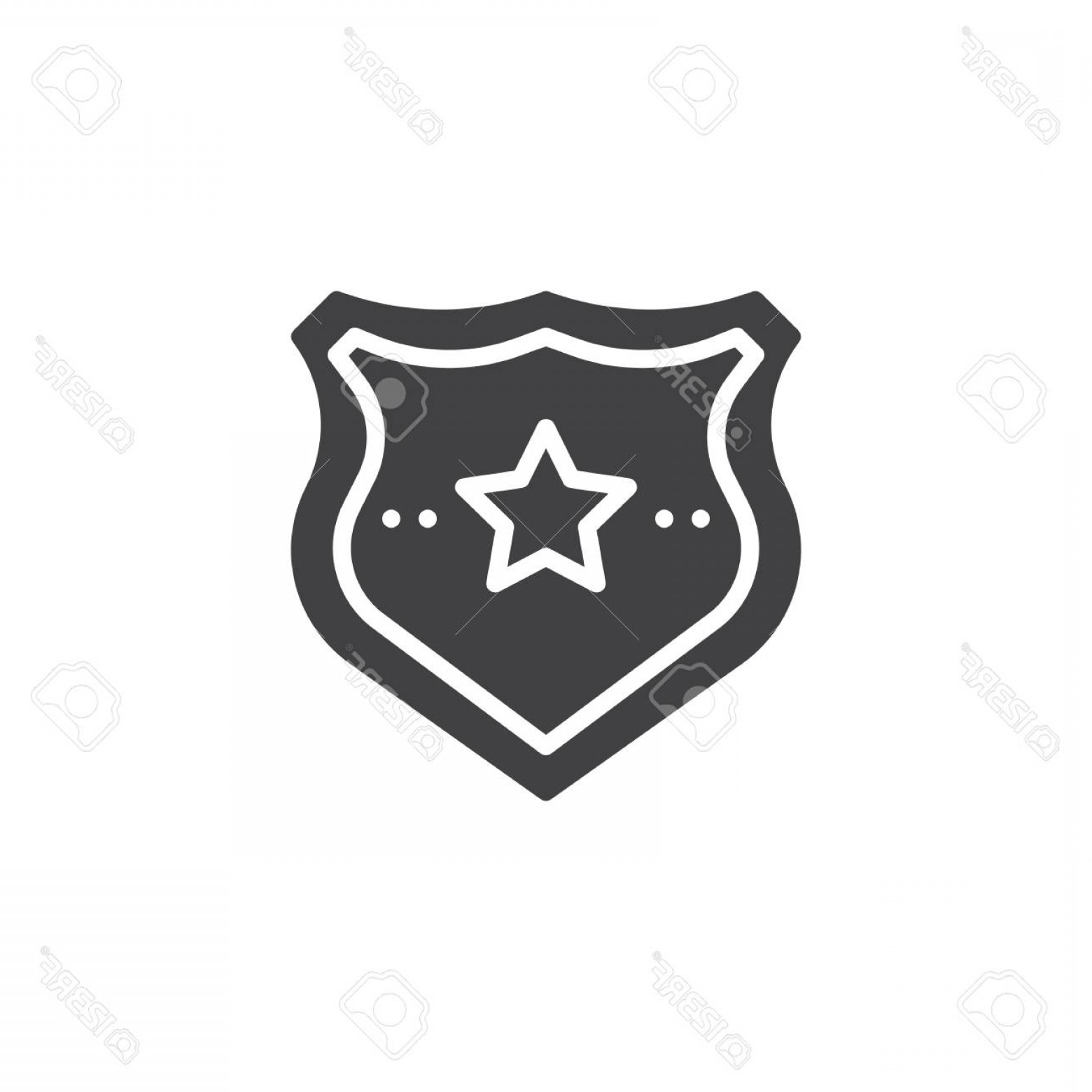 1560x1560 Photostock Vector Police Badge Vector Icon Filled Flat Sign