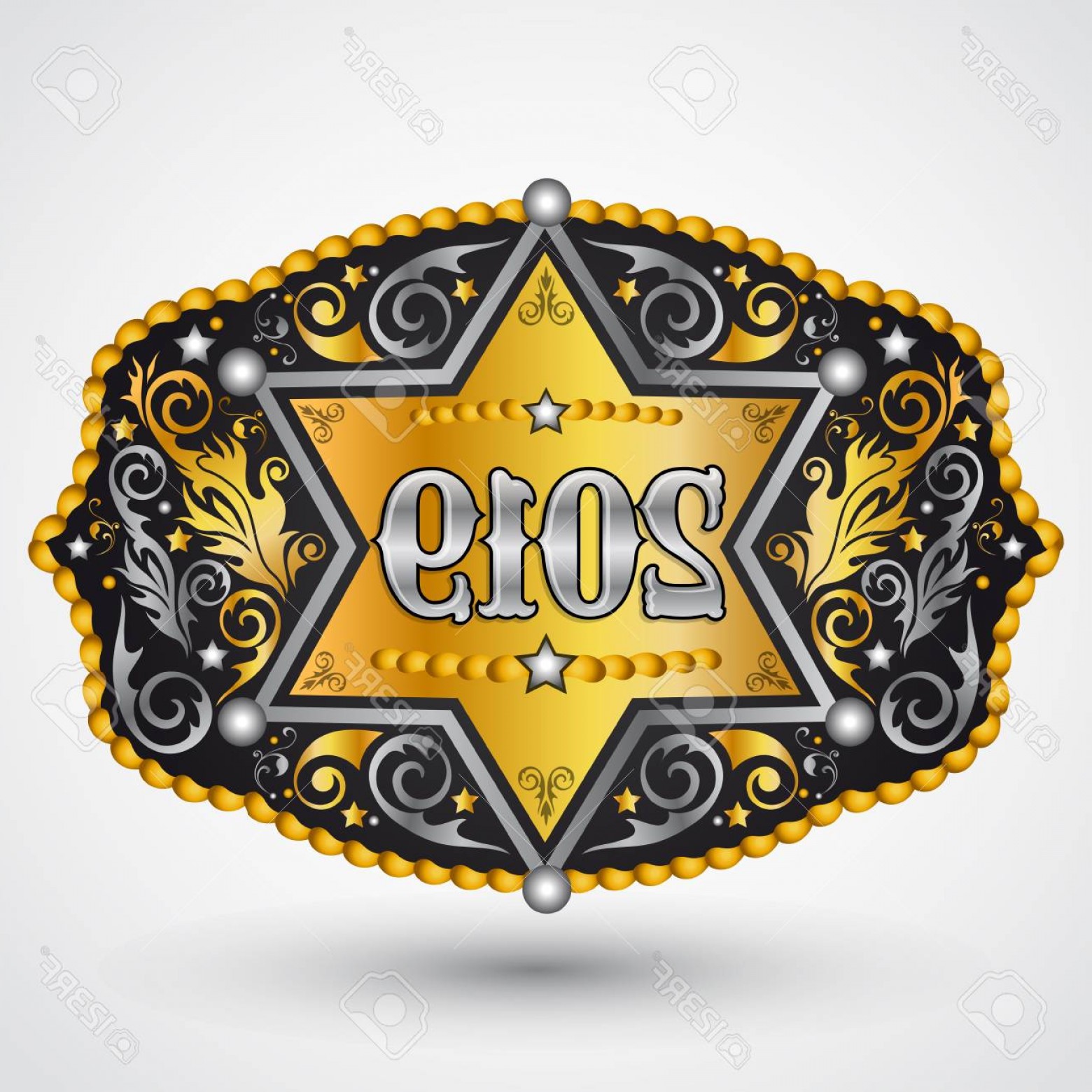 Photostock Vector Year Western Cowboy Belt Buckle With Sheriff 1560x1560 Photostock Vector Year Western Cowboy Belt Buckle With Sheriff