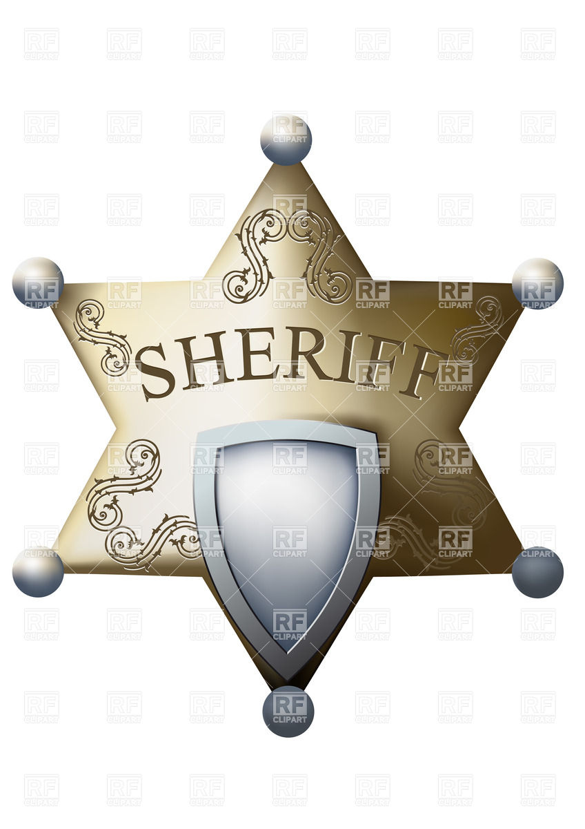 Sheriff's Badge With A Blank Space For The Title Of And Numbers 848x1200 Sheriff's Badge With A Blank Space For The Title Of And Numbers