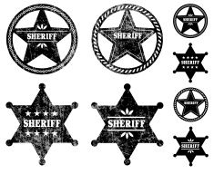 Sheriff Badges Black And White Royalty Free Vector Icon Set Vector 235x192 Sheriff Badges Black And White Royalty Free Vector Icon Set Vector