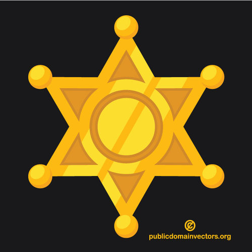 Sheriff Badge Vector Graphics 500x500 Sheriff Badge Vector Graphics