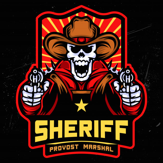 626x626 Sheriff Skull Esports Logo Vector Premium Download