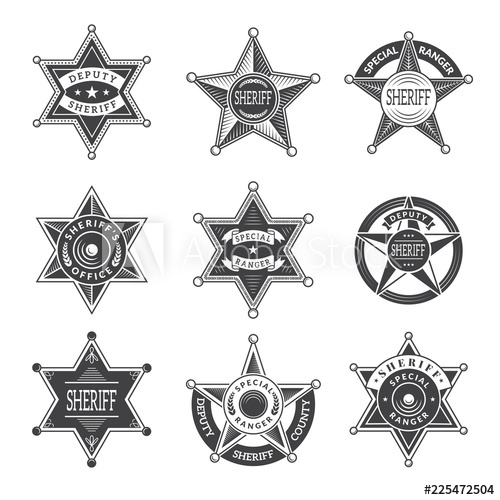 500x500 Sheriff Stars Badges Western Star Texas And Rangers Shields