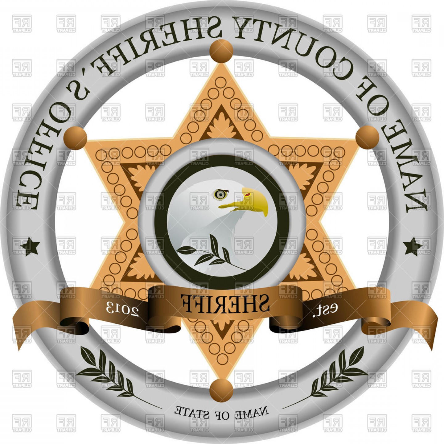 1440x1440 Sherrif Badge Vector Studiogrfx