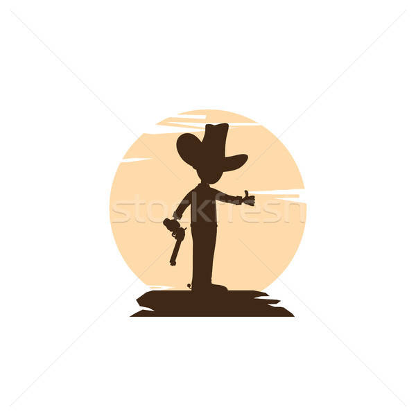 600x600 Sheriff Silhouette Vector Art Logo Vector Illustration