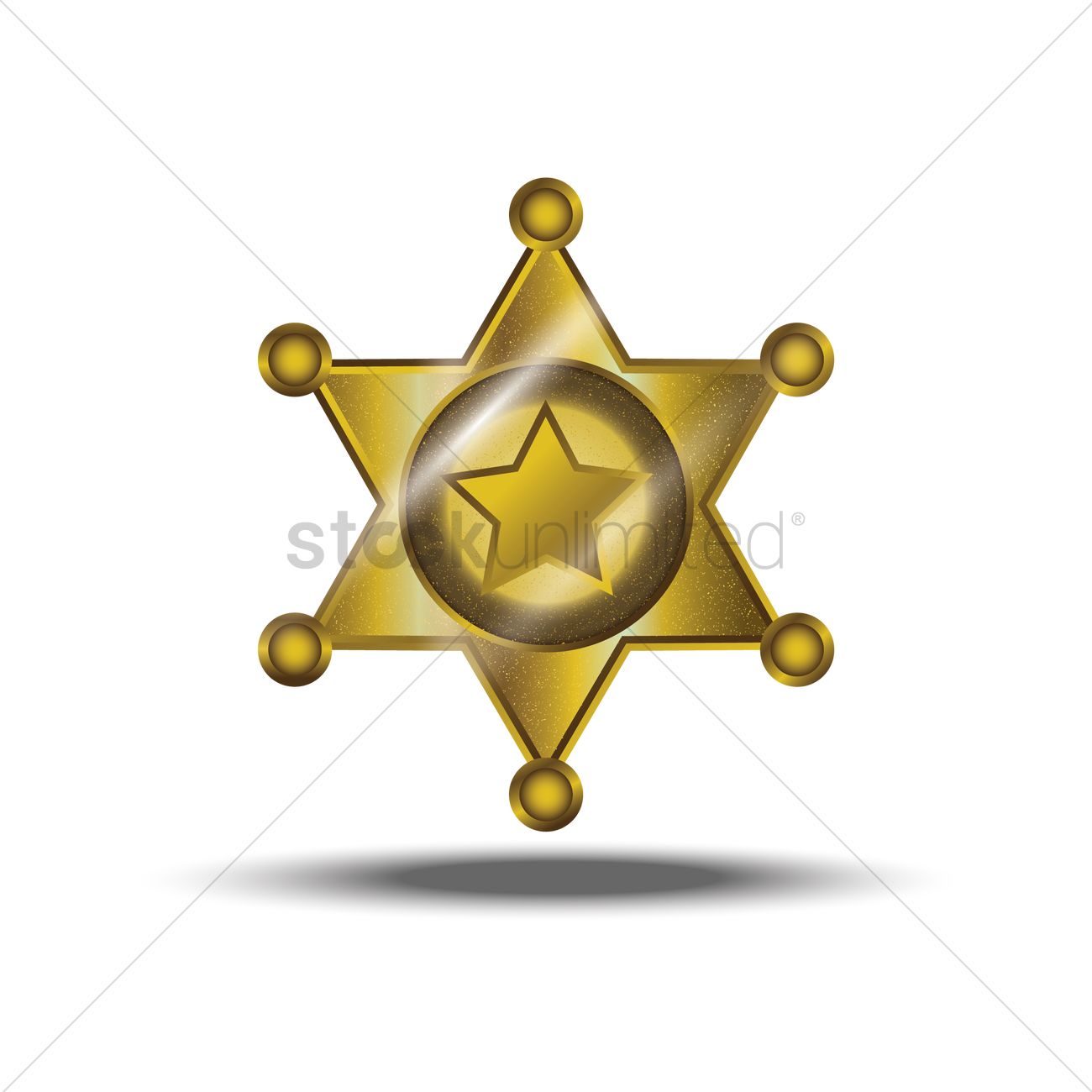 1300x1300 Sheriff Star Vector Image