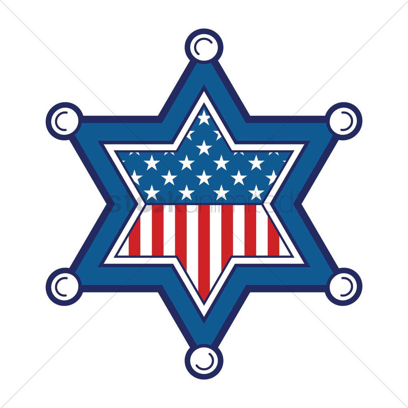 1300x1300 Sheriff Star Vector Image