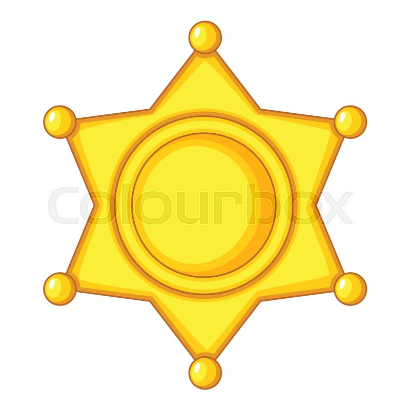 800x800 Sheriff Star Icon Cartoon Stock Vector Colourbox