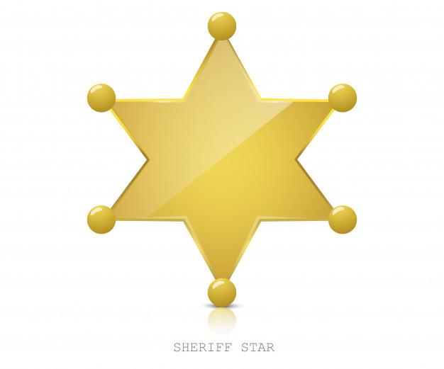 626x521 Shiny Gold Sheriff Star Vector Premium Download