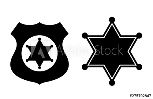 500x323 Police Or Sheriff Vector Icon Set