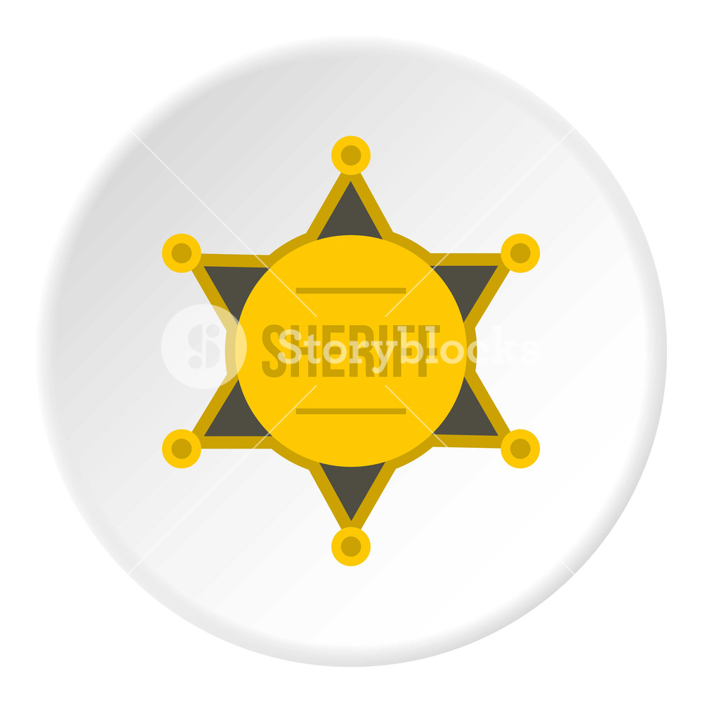 1000x1000 Sheriff Badge Icon Flat Illustration Of Sheriff Badge Vector Icon