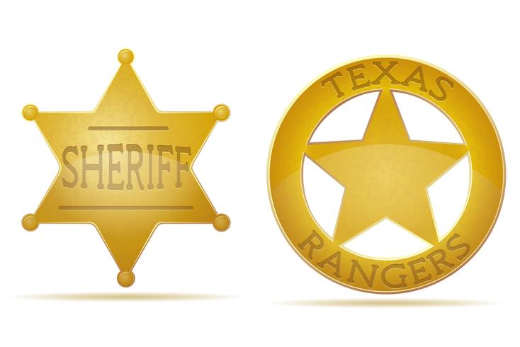 734x490 Star Sheriff And Ranger Vector Illustration