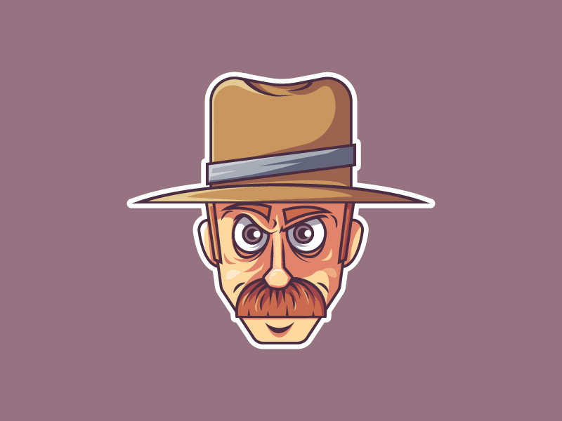 800x600 Cowboy Sheriff Vector Illustration