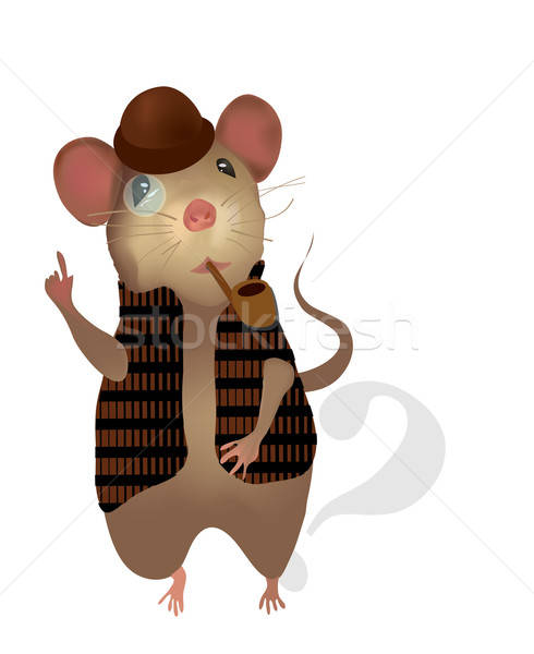 490x600 Sherlock Holmes Mouse Vector Of A Detective Vector Illustration
