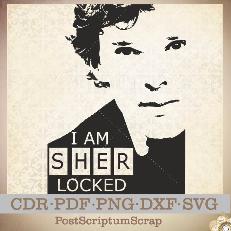 794x794 Sherlock Holmes Silhouette Vector Download Etsy