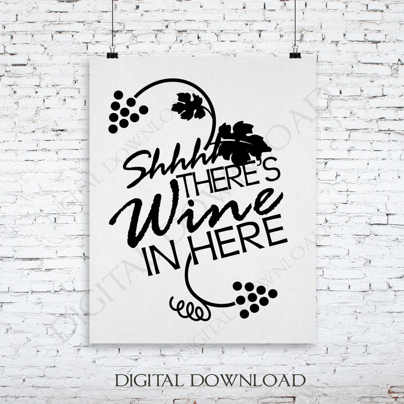 Shhh There's Wine In Here Quote Vector Digital Design Etsy 794x794 Shhh There's Wine In Here Quote Vector Digital Design Etsy