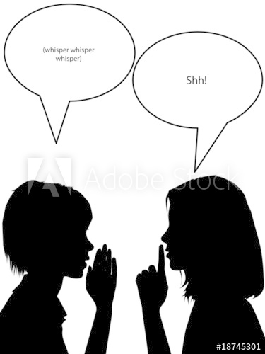 Whisper Shh Silhouette Women Tell Secrets 375x500 Whisper Shh Silhouette Women Tell Secrets