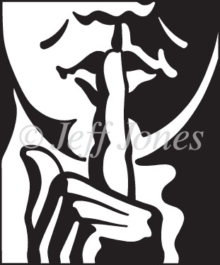 311x374 Shhh Quiet Hush Secrets Silence Vector Art Illustration