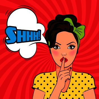 350x350 You Searched For Vector Pop Art Woman Asking For Silence