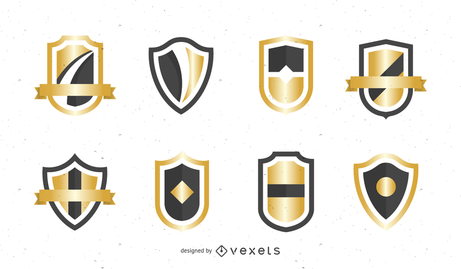 900x525 Gold Shield Badge Vector
