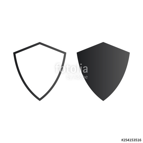500x500 Vector Shield Protection Security Icon Safety Badge Vector