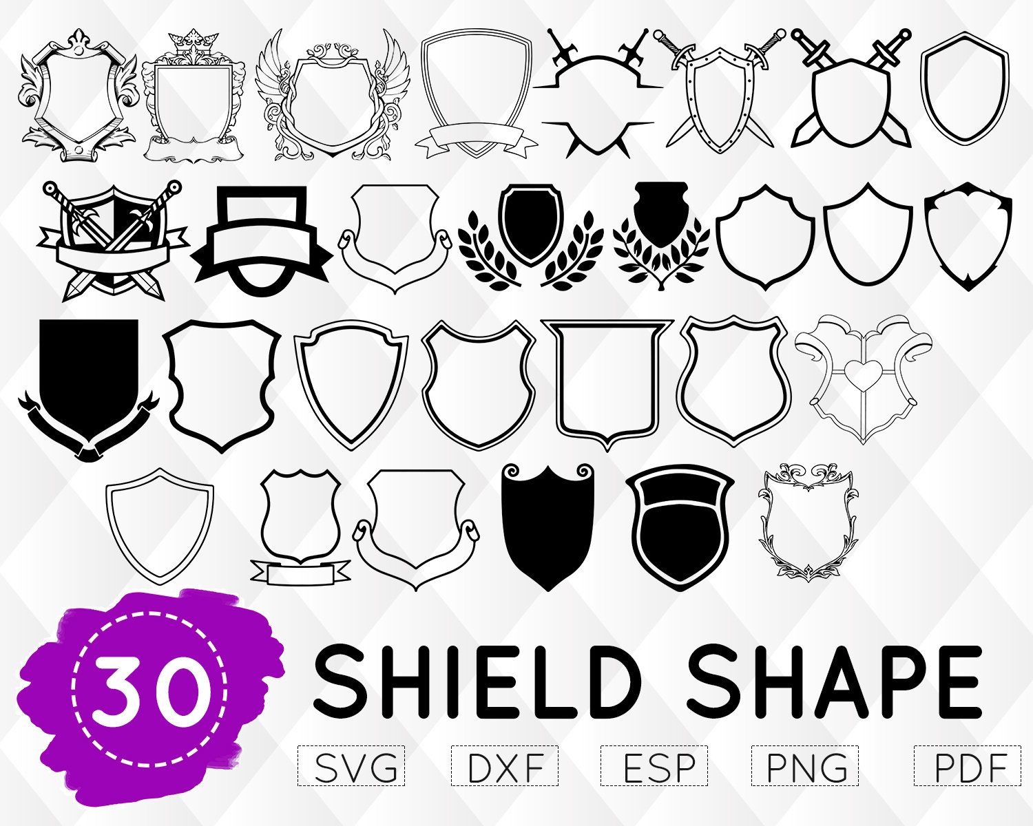 1500x1200 Shield Shape Badge Shield Silhouette, Label Shield