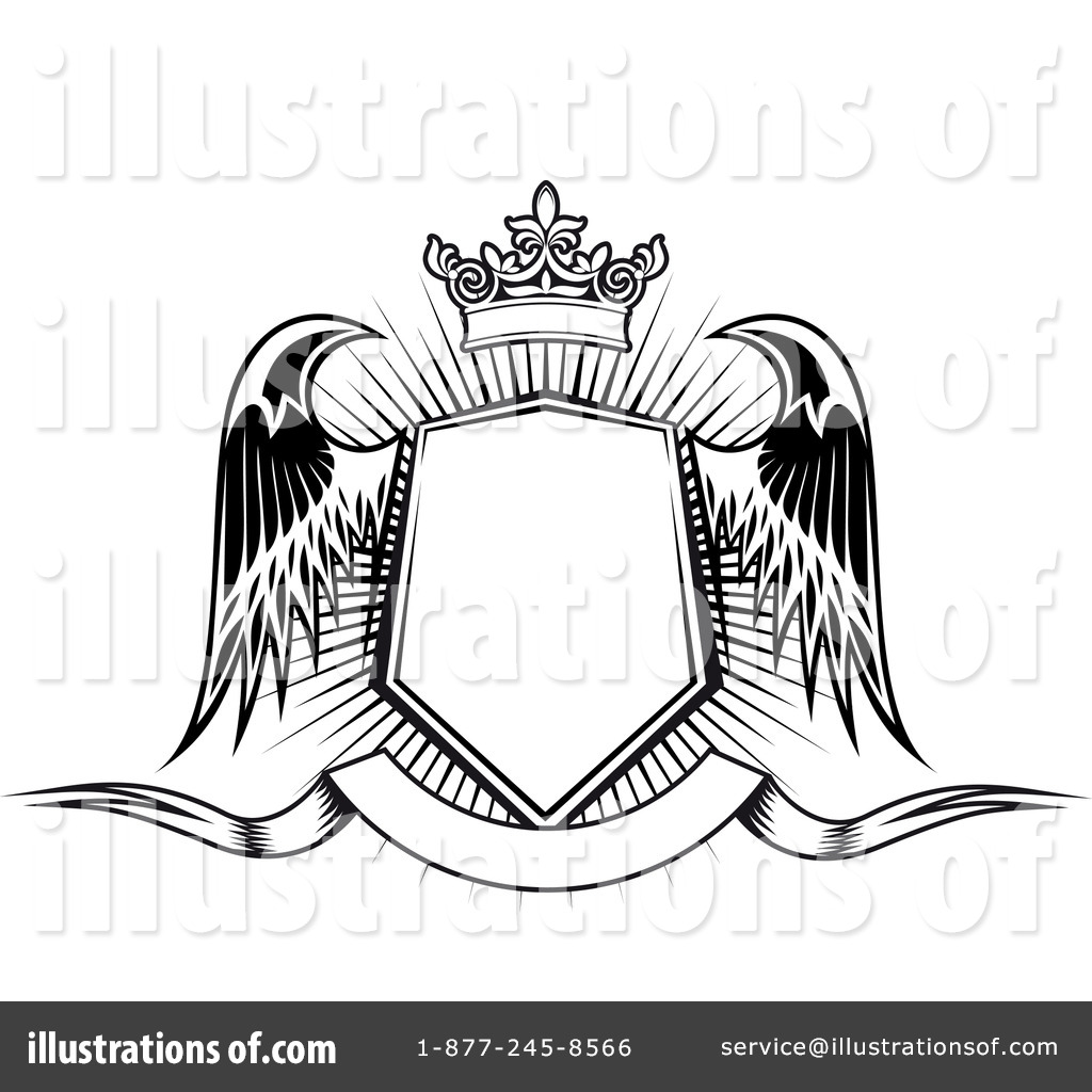 1024x1024 Winged Shield Clipart