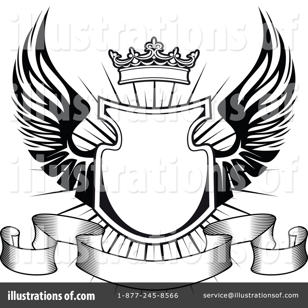 1024x1024 Winged Shield Clipart