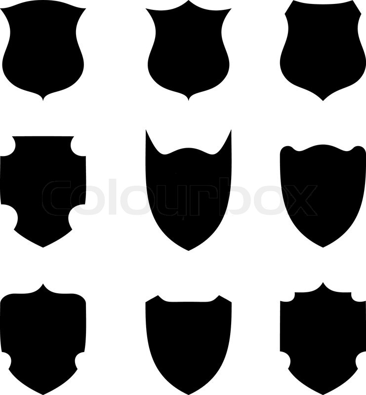 741x800 Shield Icon Collection Vector Stock Vector Colourbox