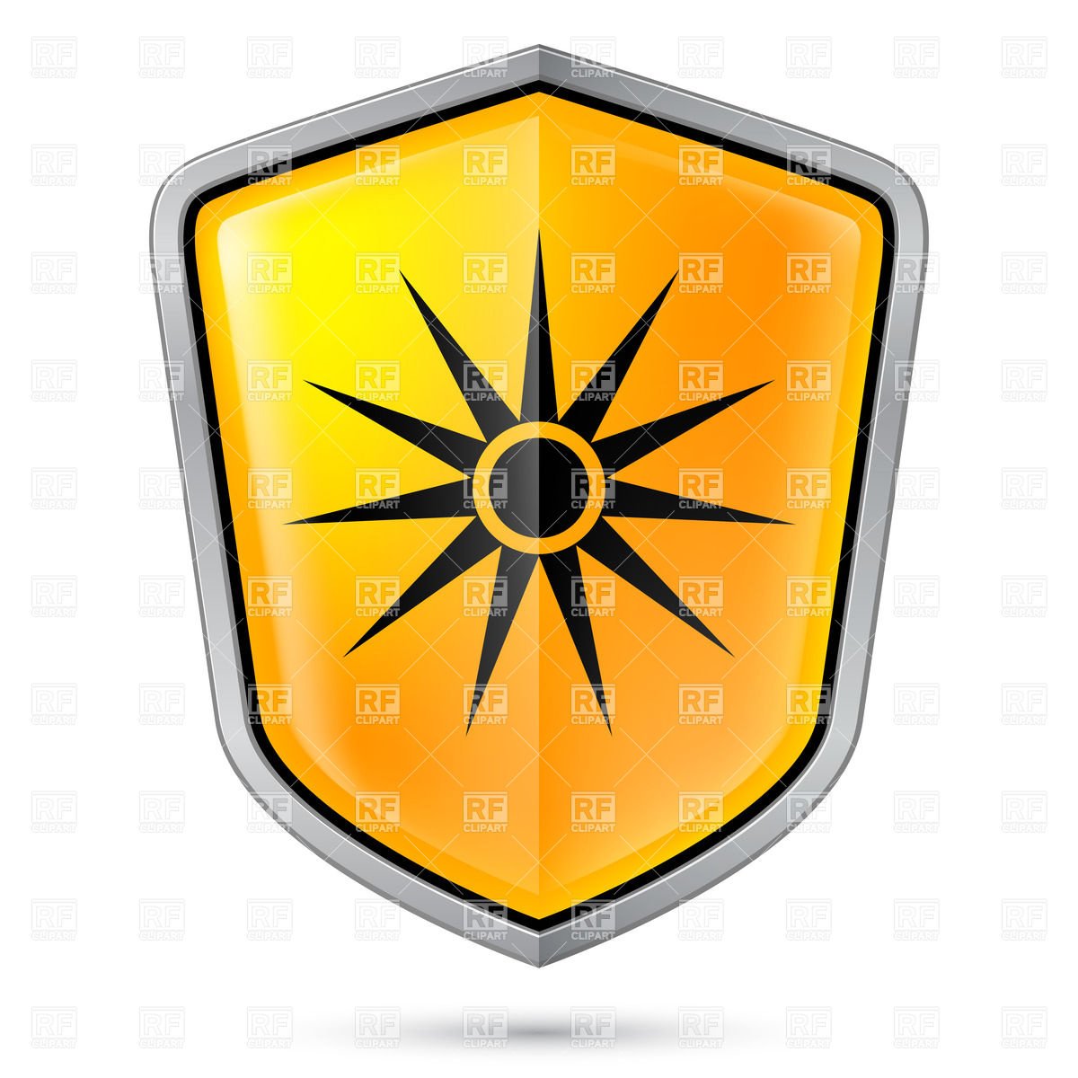 1200x1200 Shield Icon With Laser Warning Symbol Vector Image Of Icons
