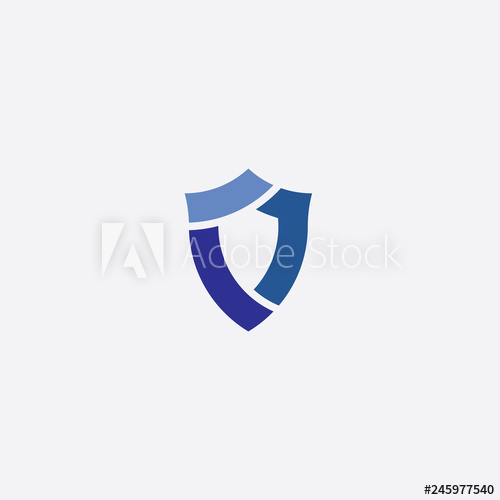 500x500 Security Shield Icon Vector Blue Logo