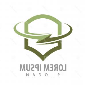 300x300 Lightning Shield Logo Concept Design Symbol Graphic Template