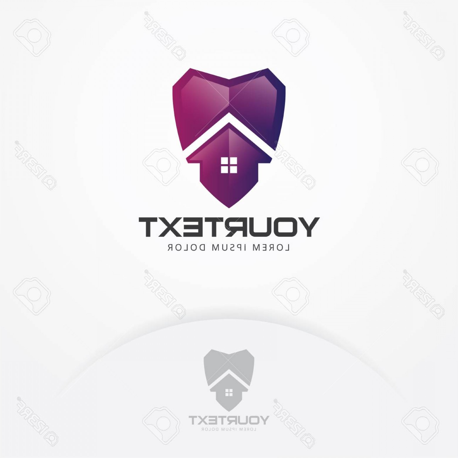 1560x1560 Photostock Vector House Security Shield Logo Logo Design Home