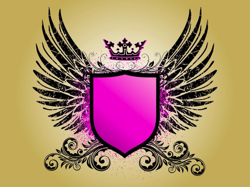 1024x767 Royal Shield Design Vector Art Graphics